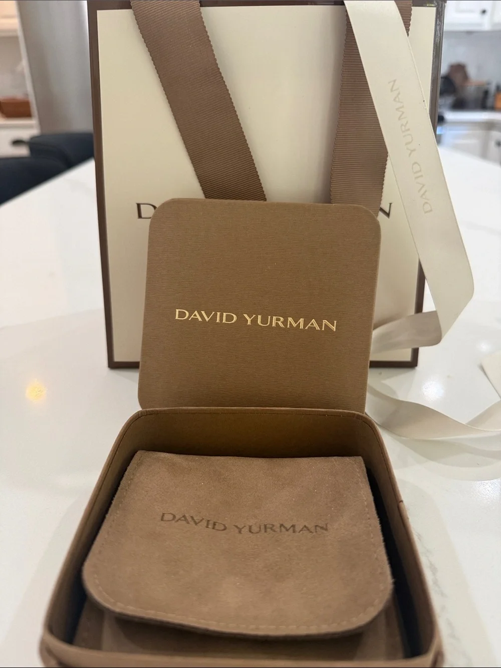 David Yurman Necklace Pouch, box, ribbon bag